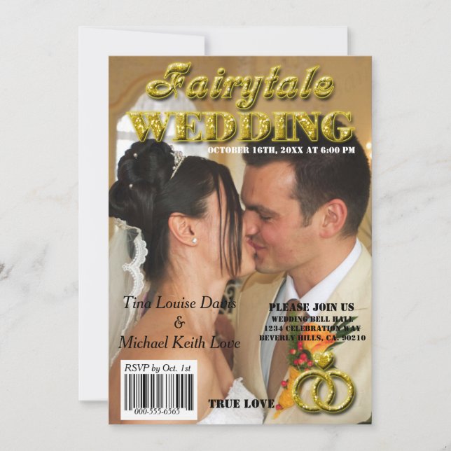 Invitation Couverture de magazine de parties scintillantes (Devant)