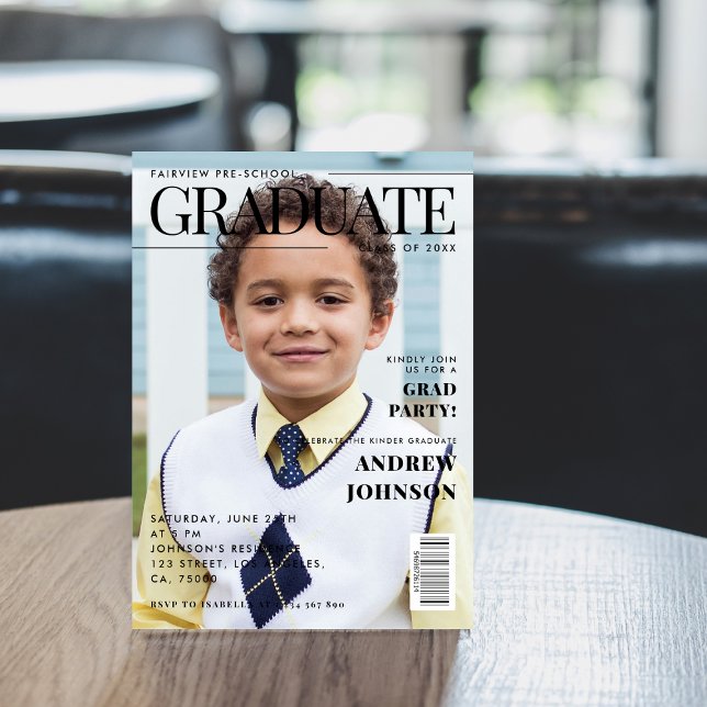 Invitation Couverture de magazine de remise de diplômes de ma (Créateur téléchargé)