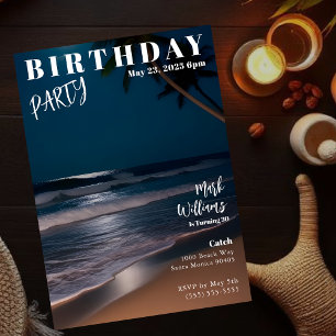 Invitation Couverture de magazine Moonlight Beach Anniversair