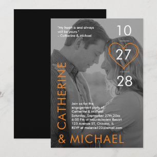 Invitation Couverture de magazine Photo sombre Minimaliste mo
