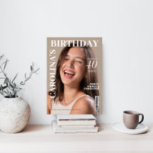 Couverture de magazine unique pour une fête d'anni