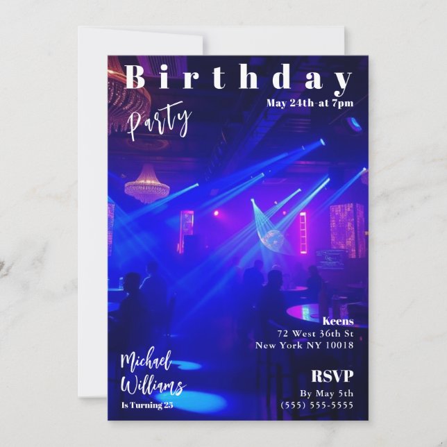 Invitation Couverture du magazine de fête d'anniversaire (Devant)