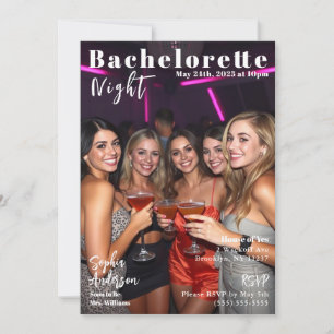 Invitation Couverture du magazine de nuit Bachelorette