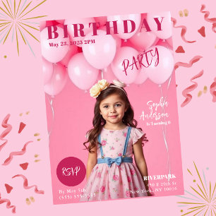 Invitation Couverture du magazine Filles Anniversaire
