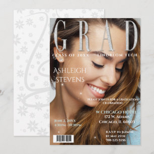 Invitation Couverture du magazine Graduate Photo Graduate Par