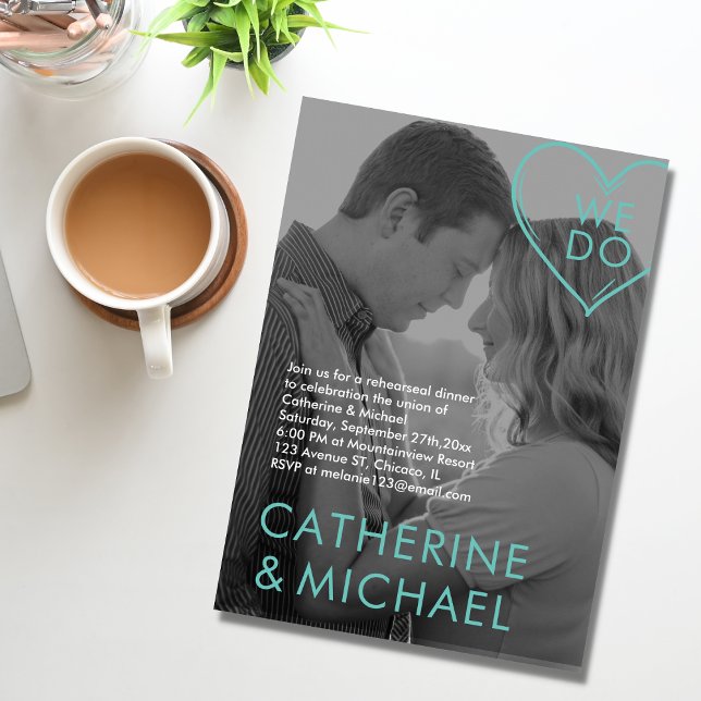 Invitation Couverture du magazine - photo foncée - minimalist (Créateur téléchargé)