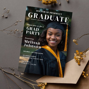 Invitation Couverture du magazine simple Graduate Inspiré Gra