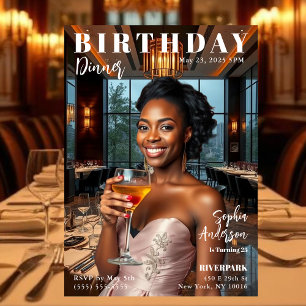 Invitation Couverture Magazine Anniversaire Dîner