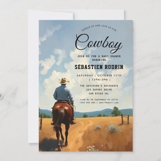Invitation Cowboy (Devant)