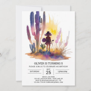 Invitation Cowboy Anniversaire Personnalisé En Ligne