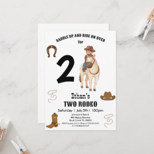 Invitation CowBoy Anniversaire Rodeo Party