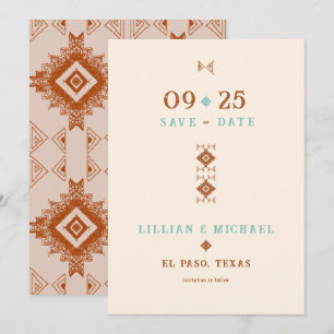 Invitation Cowboy Country Western Mariage Turquoise Enregistr