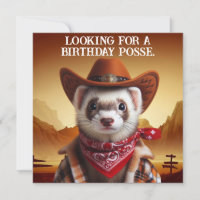 Cowboy Ferret Style Occidental Anniversaire Posse