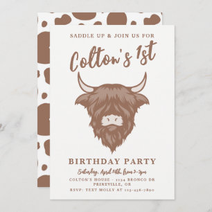 Invitation Cowboy Invitation de vache Ouest