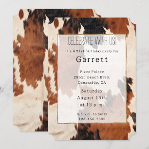 Invitation Cowboy noir Brown occidental