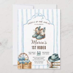 Invitation Cowboy Premier Citrouille Rodéo Anniversaire