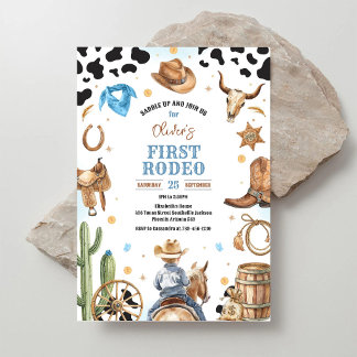 Invitation Cowboy Premier Rodéo Far West 1er Anniversaire