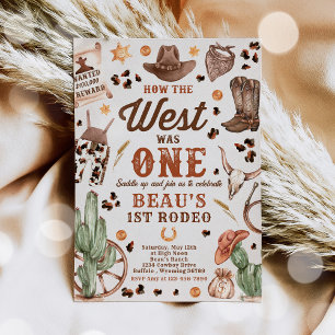 Invitation Cowboy Rodeo 1er Anniversaire Comment l'Occident é