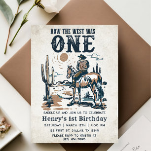 Invitation Cowboy Rodeo 1er Anniversaire Comment l'Occident é
