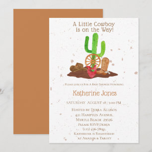 Invitation Cowboy Western Boy Baby shower