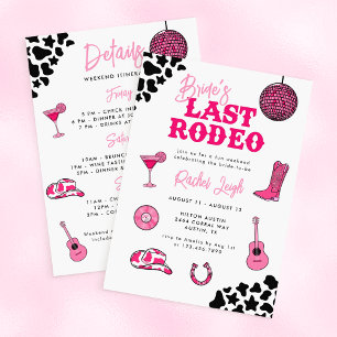 Invitation Cowgirl Disco Dernier Rodéo Enterrement de Vie de