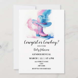 Invitation Cowgirl ou Cowboy sexe occidental révéler l'invita