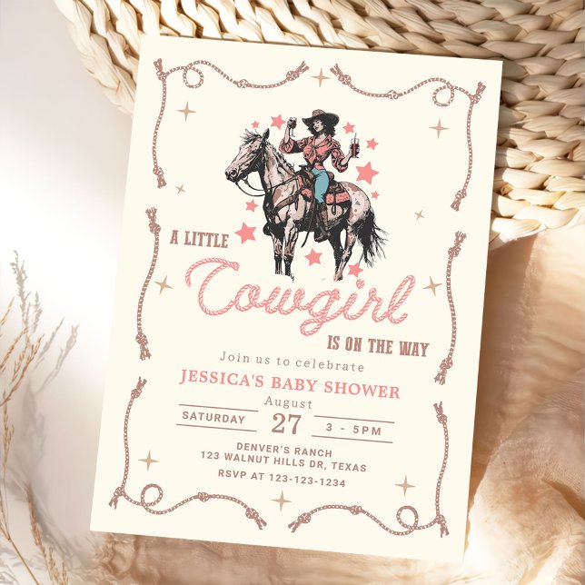 Invitation Cowgirl Western Baby shower (Créateur téléchargé)