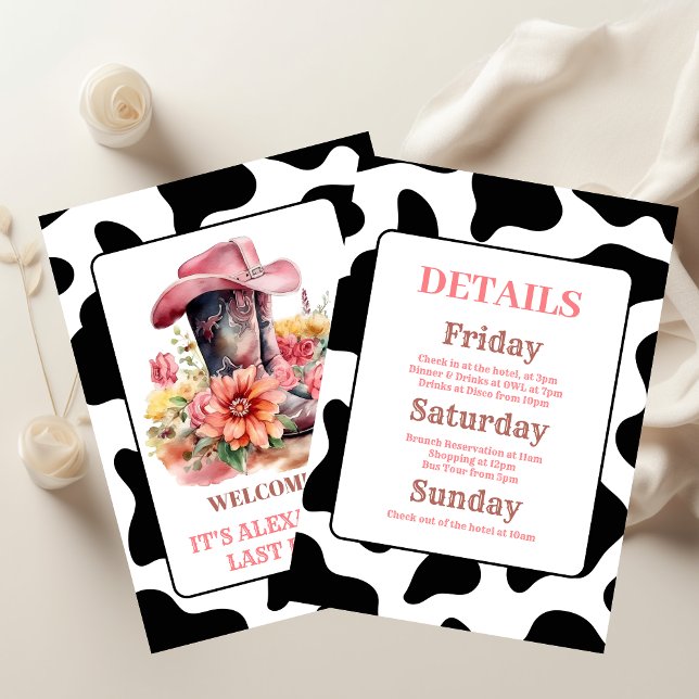 Invitation Cowgirl Western Dernier Rodeo Bachelorette Party (Créateur téléchargé)