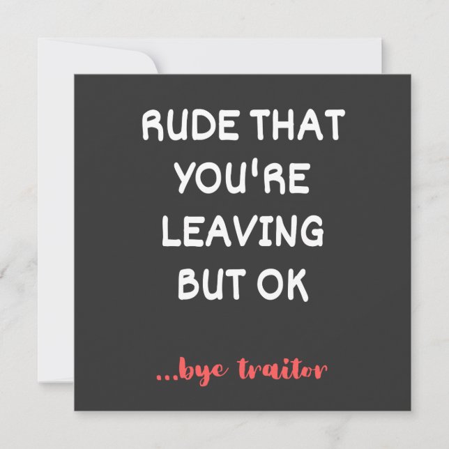 Invitation Coworker Coffee Mug - Rude que vous quittez (Devant)