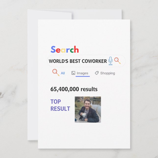 Invitation Coworker PHOTO Cadeaux Boss Infirmière Enseignant  (Devant)