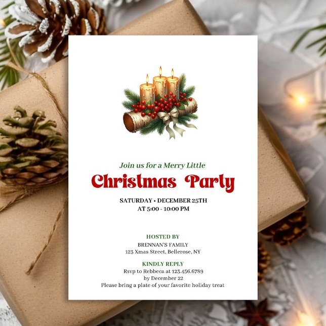 Invitation Cozy Christmas Decoration Invite Custom Name (Cozy Christmas Decoration Invite Custom Name)