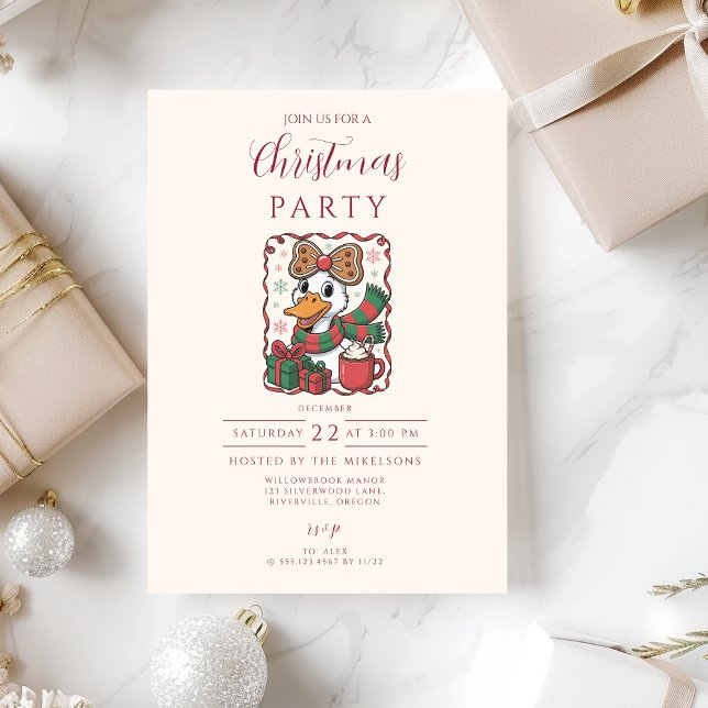 Invitation Cozy Duck Christmas (Créateur téléchargé)