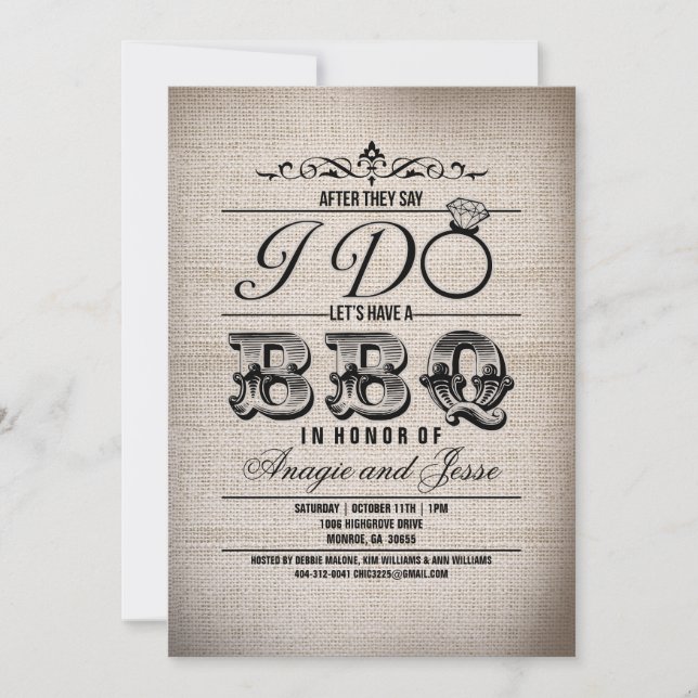 Invitation cr pour Debbie (Devant)