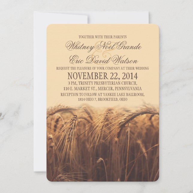 Invitation cr pour Whitney (Devant)