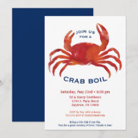 Invitation Crab Boil Dîner De Fruits De Mer De Pay