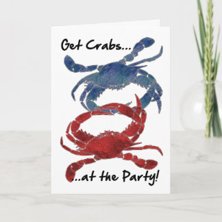 Invitation Crabe bleu Fête du crabe rouge