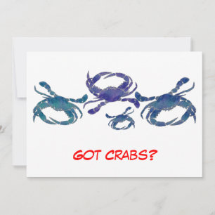 Invitation Crabes bleus de chesapeake
