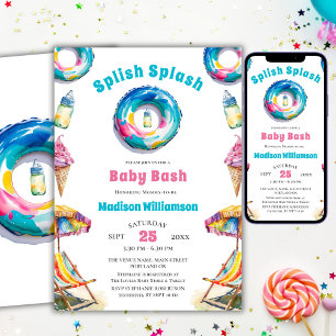 Invitation Craclements Bébé Fête d'Été Baby Shower