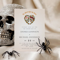 Crâne à sucre floral romantique Dia de Los Muertos