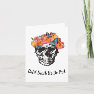 Invitation Crâne de Roses - Jusqu'à ce que la mort nous sépar