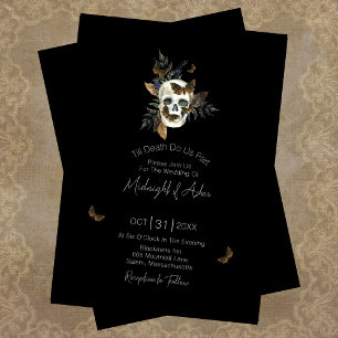 Invitation Crâne jusqu'à la mort Faisons-nous partie Mariage 