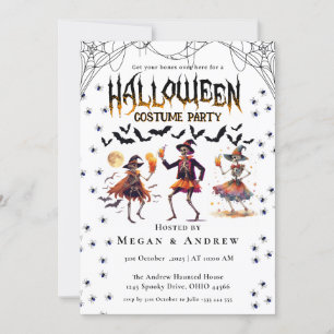 Invitation Crânes gothiques en Casquette Halloween Costume Pa