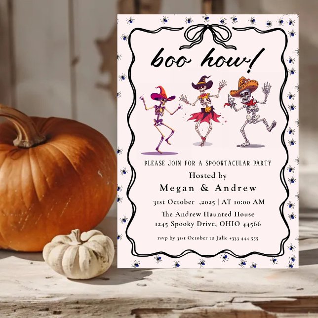 Invitation Crânes gothiques en Casquette Halloween Costume Pa (Créateur téléchargé)