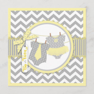 Invitation Cravate ou Tutu & Chevron Imprimer la partie de ré