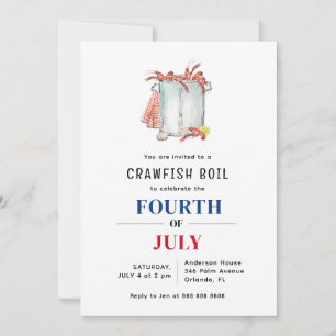 Invitation Crawfish Boire fête d'été