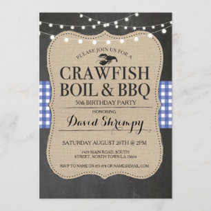 Invitation Crawfish Faire bouillir le barbecue n'importe quel