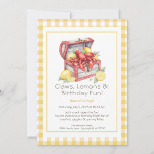 Invitation Crayfish & Lemon Treasure Chest Anniversaire