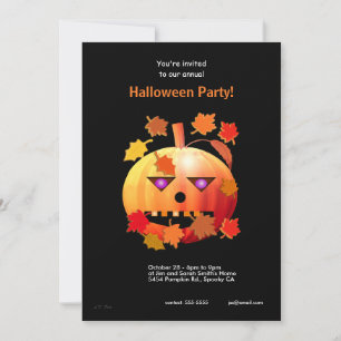 Invitation Crazy Halloween Citrouille