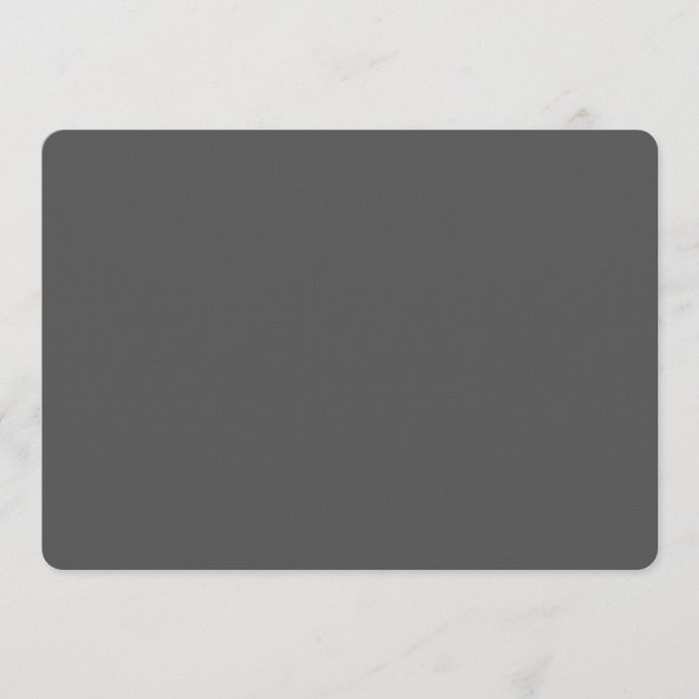 Invitation Create Your Own dark gray Custom Design (Devant)