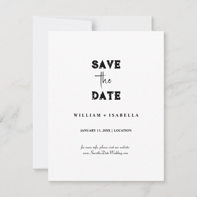 Invitation Create your own save the date cards (Devant)